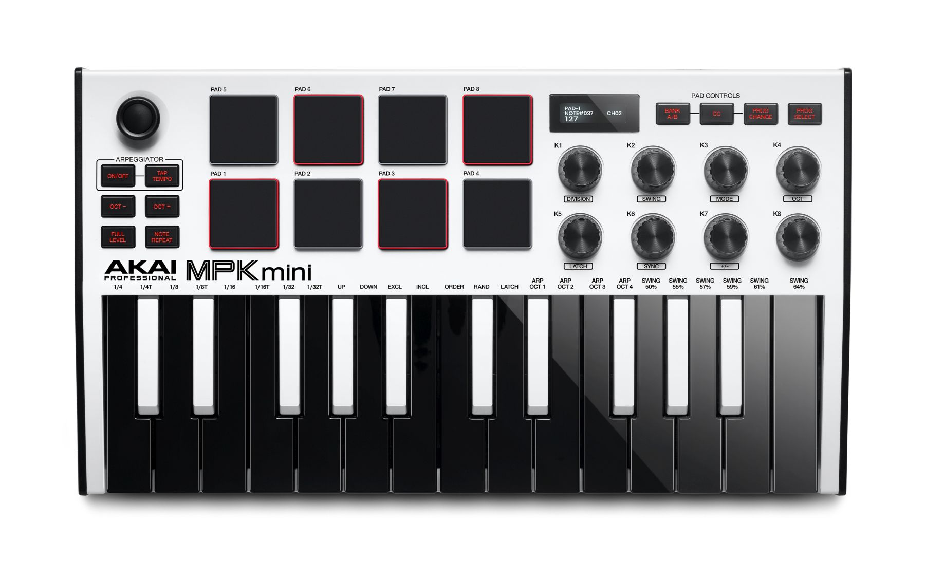 MIDI- / MIDI  AKAI MPK MINI MK3 White