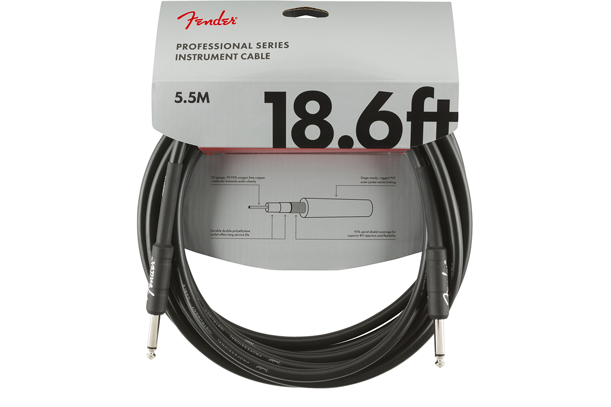   /   FENDER CABLES PROFESSIONAL 18.6' BLACK